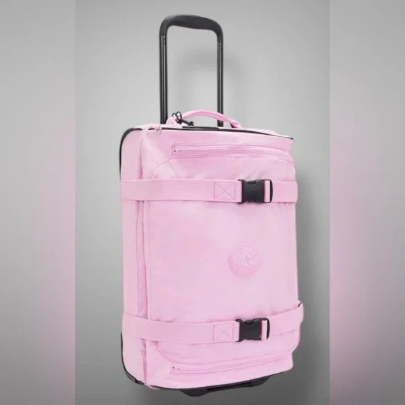 Kipling Aviana Suitcase S Travel Bag Rolling Carry-On Duffle & Luggage Lock Pink - Picture 5 of 12